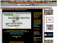 Tablet Screenshot of glaciallakesstateparkfriends.com